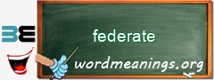 WordMeaning blackboard for federate